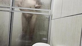 They Spy On Me In Bathroom While I Masturbate With Cousin's Panties