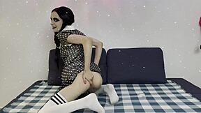 Diana Verhiniz in amazing costume sucks dick and gets pussy fucked