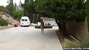 加州妹休闲环境POV玩嗨了