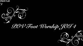 Pov Foot Worship Joi with Granny in Lingerie