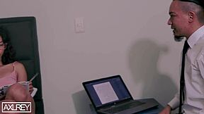 I as proffesor try to teach english to bratty latina student who needs discipline so i give her monster cock