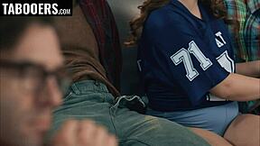 Stepdaughter sucks uncle's monster cock after game 😏