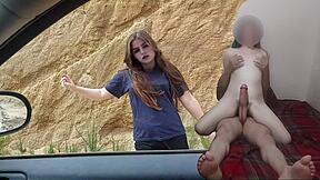 Petite mexican student rides old man's cock for support