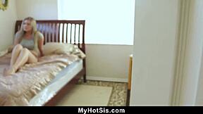 Stepsis catches bro jerking off and offers to suck his dick instead