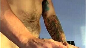 A strong guy passionately cums inside a petite girl's tight pussy in close up view