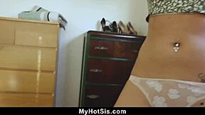 Stepsis catches bro jerking off and offers to suck his dick instead