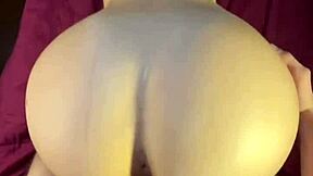 girlfriend spreads perfect ass in doggy style