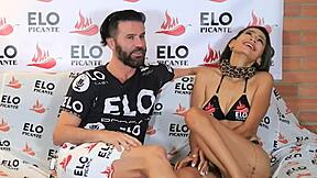 gigi damesco in the spicy room preview, showing her big natural tits in interview