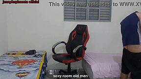 Stepsister Changing Near Stepbrother Leads To An Encounter On The Gamer Chair