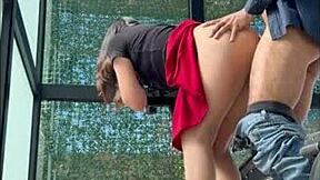 Argentine stepsister sucks dick in the gym