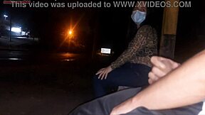 I risk flashing my big cock to the woman at the bus stop. She responds with a blowjob.