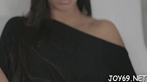 petite teen enjoys solo time with toys