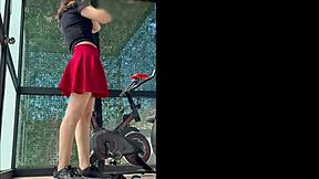 Argentine stepsister sucks dick in the gym