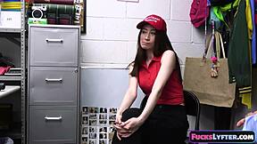 hey, the shy blonde pizza girl ava davis hides rings in the box for deepthroat fun.