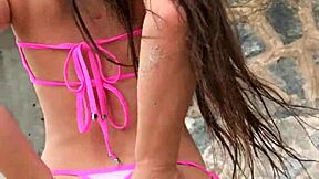 public bikini chill and nice flashing with the girl next door