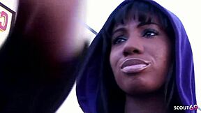 Black girl seduced by big black cock stranger