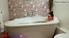 British teen gets naughty in the bath with toys 😈