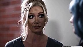 milf landlady has busty babe all for herself and seduces her