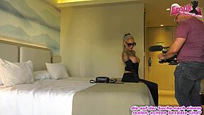 Deutsche blonde tattoo milf screams at beach pickup!