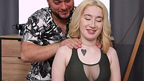 busty teen 18+ squirts during massage and fucking with sam frost in cowgirl