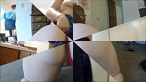 Horny teen fucked after shower