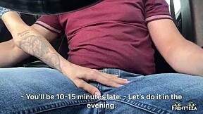 Stepmom makes a deepthroat to stepson in the car to the throatpie 😍