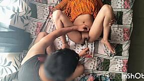 I Shaved My Village Bhabhis Creamy Pussy Before Fucking Her Hard.