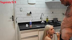 Blonde stepdaughter convinces uncle for taboo homemade sex