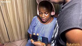 I am the naughty ebony student fucking my BBC teacher during maths homework lesson.