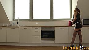 Ho has interracial anal blowjob with young black big cock pov 😈