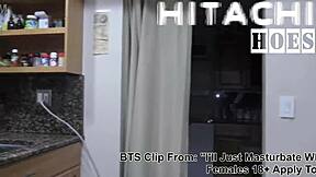 behind the scenes with rina arems masturbating in the car