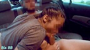 i sucked uber driver's cock and he licked my pussy in the car