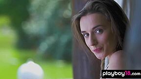 Gloria Sol Strips Naked Outdoors