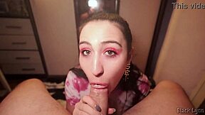 I get vape and blowjob from stunning black lynn pov