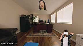 Skinny Violet from Incredibles gets fucked on table in ripped uniform cosplay, her tight pussy riding big cock.