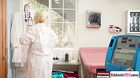 does the fake doctor orgasm on the patient?