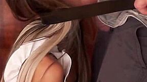 candie cross as french maid gets face fucked