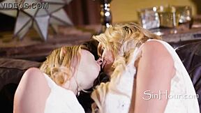 Young teen cherishes step mom in wedding dress.