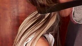 candie cross as french maid gets face fucked