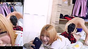 Venezuelan blonde college girl gets fucked live by boyfriend on tiktok.