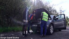 Broken car nuria millan 5on1 gangbang atm balls deep dap extreme deepthroat no pussy rough sex big gapes facial swallow gio2784