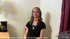 Petite Model Makes First Naked Video On Sofa