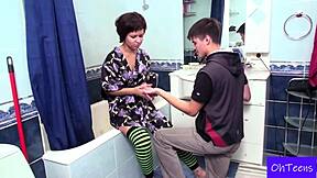 alla and navon massage in dorm bathroom