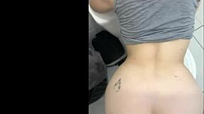 Fuck my stepsister in the bathroom. Creampie her doggystyle!