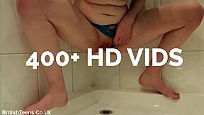 blonde british student teased by machine at college party