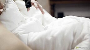 Kit mercer milf gives handjob and blowjob to young stepson in taboo roleplay.