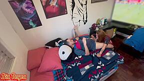 flamenguista teen sucks cock then gets fucked doggystyle by bayer ao vivo.