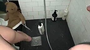 young saudi escort masturbates tight pussy in shower