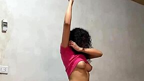 spy cam catches busty colombian student undressing on public study trip.