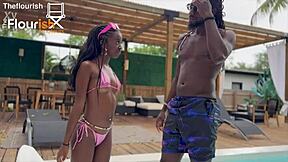 Tiny Ebony Bombshell Kae The Brat Takes Big Black Cock From Prophet Outdoors.